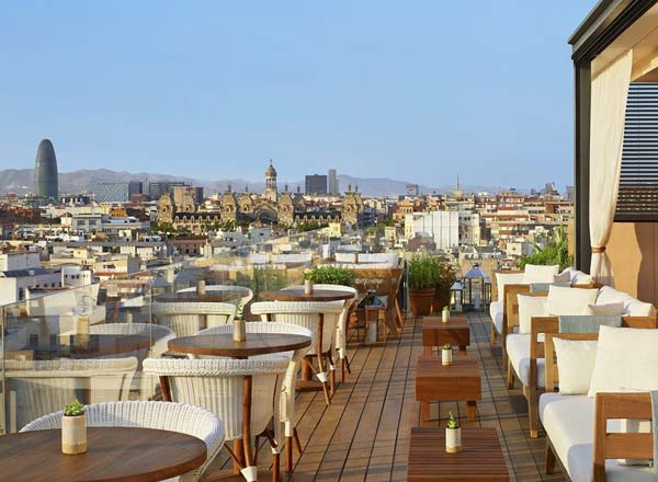 Rooftop bar The Roof at The Barcelona EDITION in Barcelona