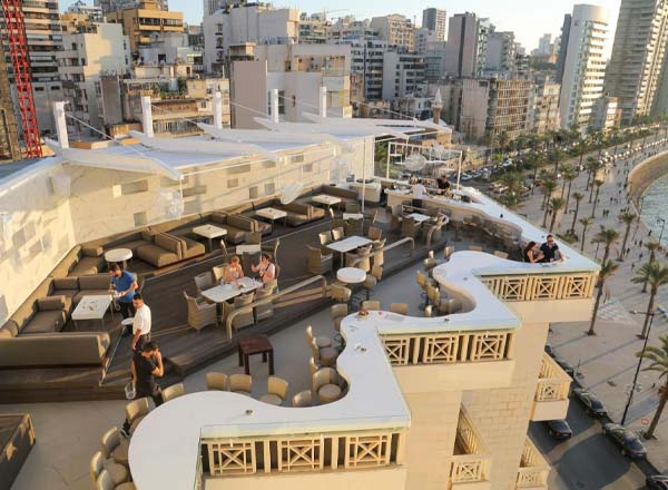 Rooftop bar C-Lounge in Beirut
