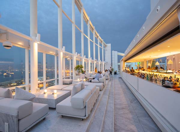 Rooftop bar Level 26 at the Four Seasons Hotel in Beirut
