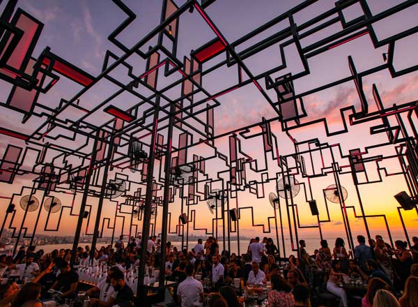 Rooftop bar SPINE in Beirut