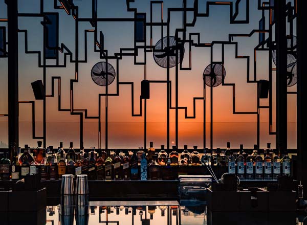 Rooftop bar SPINE in Beirut