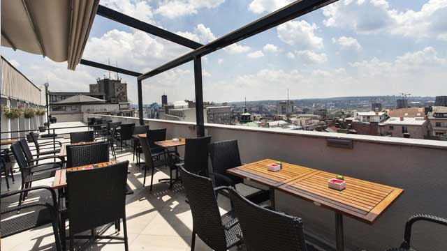 Rooftop bar Republic Square Sky Terrace in Belgrade