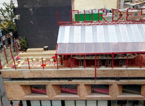 Rooftop bar O.D.E.M. in Bogotá