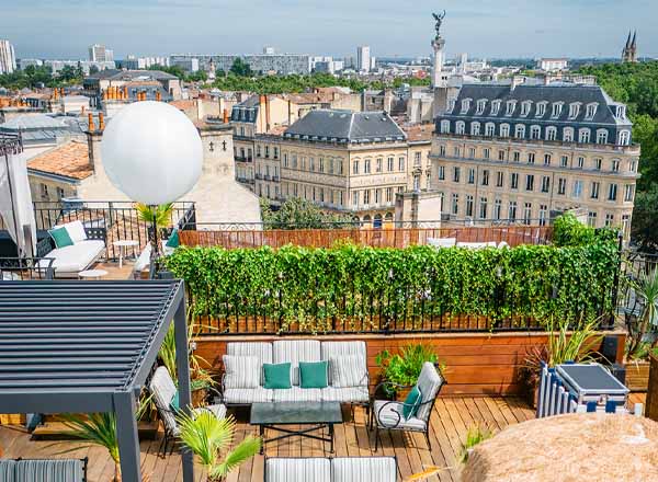 Rooftop bar The Rooftop at Grand Hotel in Bordeaux