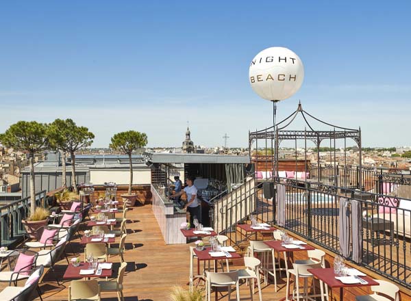 Rooftop bar The Rooftop at Grand Hotel in Bordeaux