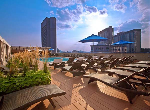 Rooftop bar RTP at Hotel Colonnade in Boston