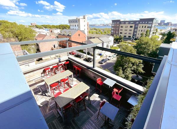 Rooftop bar The Layover at Cunard Tavern in Boston