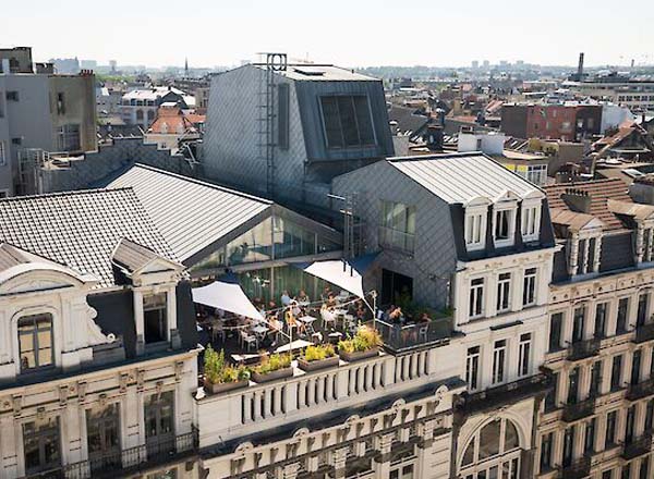 Rooftop bar Beurscafé in Brussels