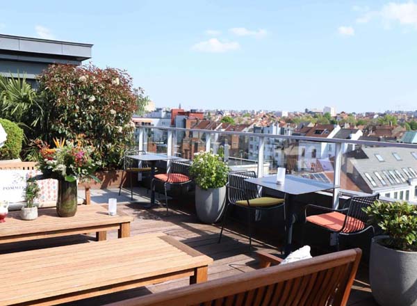 Rooftop bar The Roof by The 1040 in Brussels