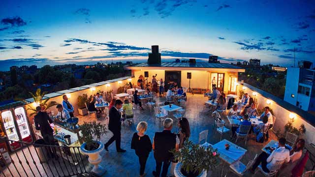 Rooftop bar Terasa Astrodome at Domenii Plaza in Bucharest