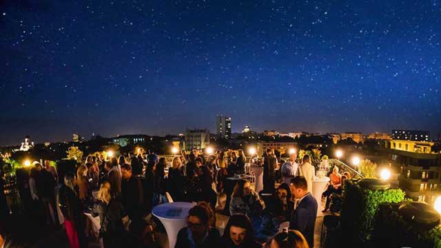 Rooftop bar Terasa Astrodome at Domenii Plaza in Bucharest