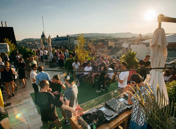 Rooftop bar 360 Bar in Budapest