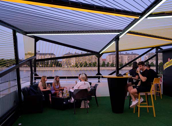 Rooftop bar A38 Ship in Budapest