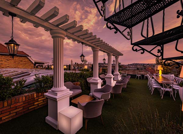Rooftop bar The Sky Garden Rooftop Terrace in Budapest