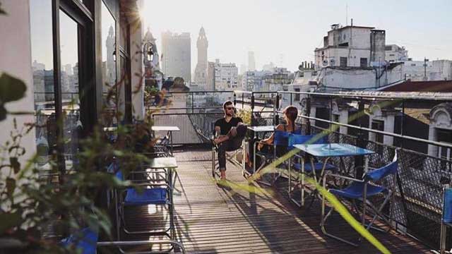 Rooftop bar Portal del Sur Hostel Rooftop Bar in Buenos Aires