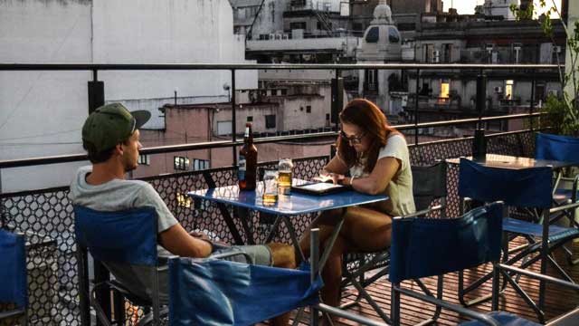 Rooftop bar Portal del Sur Hostel Rooftop Bar in Buenos Aires