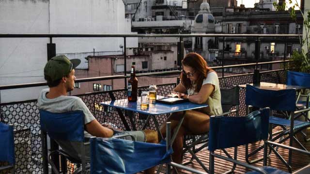 Rooftop bar Portal del Sur Hostel Rooftop Bar in Buenos Aires
