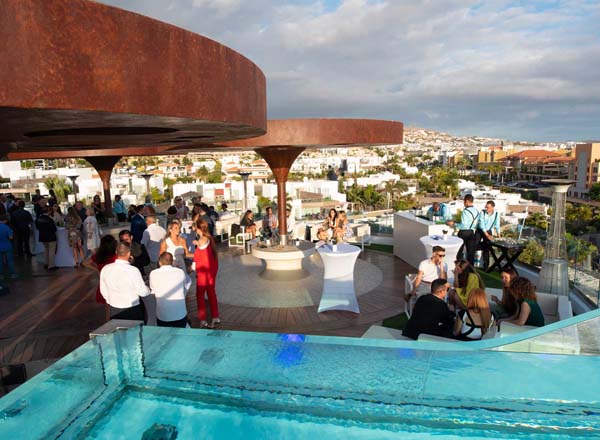 Rooftop bar Zambra SkyBar in Canary Islands (Tenerife)