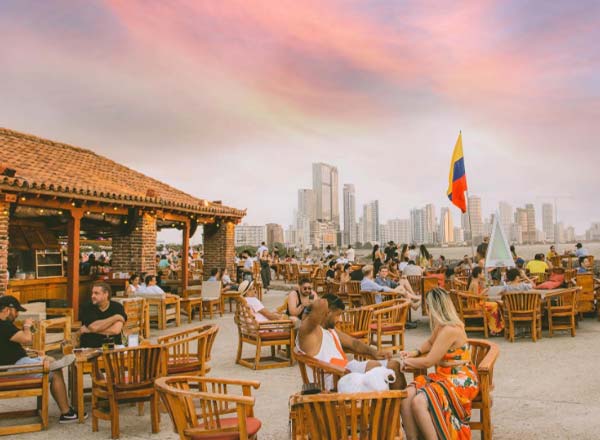 Terraza bar Café del Mar en Cartagena