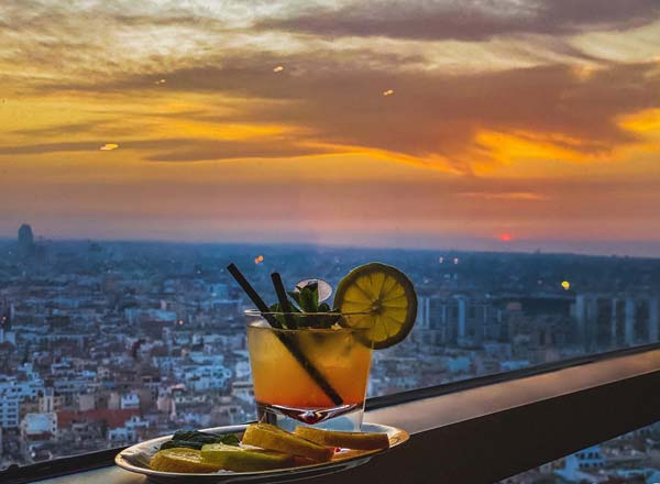 Rooftop bar SKY 28 in Casablanca