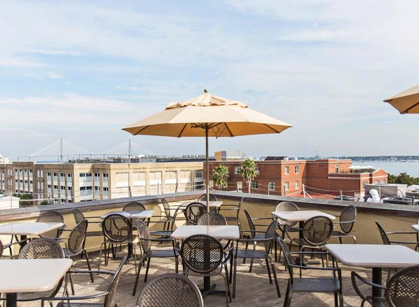 Rooftop bar The Rooftop at the Vendue in Charleston