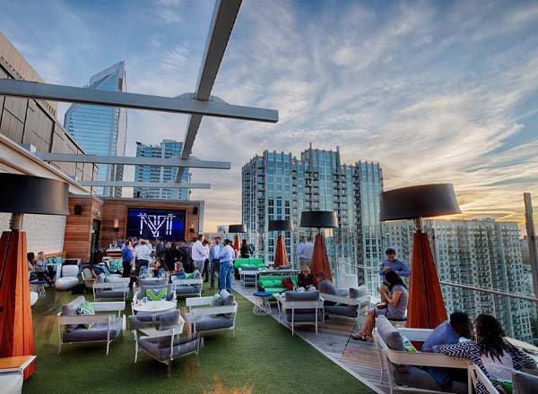 Rooftop bar Merchant & Trade in Charlotte