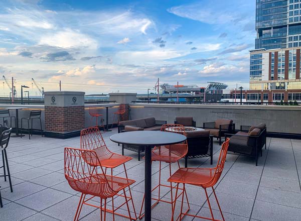 Rooftop bar Punch Bowl Social in Cleveland
