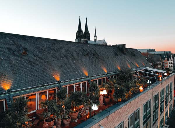 Rooftop bar Rheinloft Cologne in Cologne