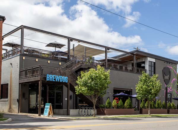 Rooftop bar BrewDog Franklinton in Columbus