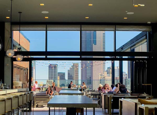 Rooftop bar Columbus Goodale Station in Columbus