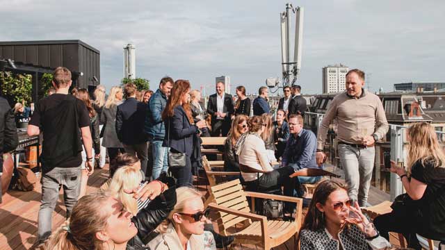 El bar de la azotea del Hotel Danmark en Copenhague