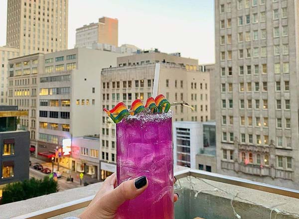 Rooftop bar Sky Blossom in Dallas