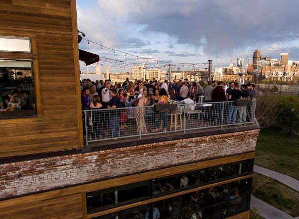 Rooftop bar Avanti F&B, a collective eatery in Denver