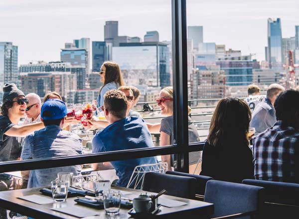 Rooftop bar El Five in Denver