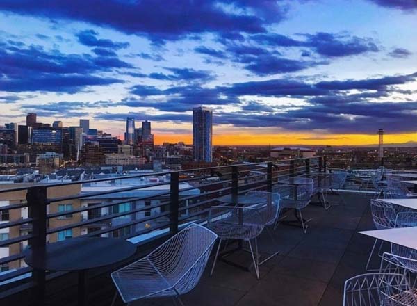 Rooftop bar El Five in Denver