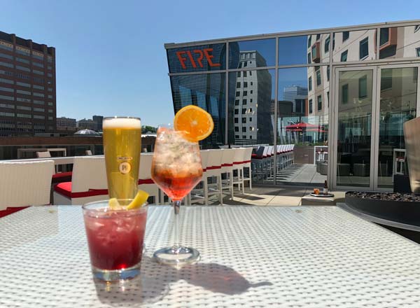 Rooftop bar FIRE Restaurant & Lounge in Denver