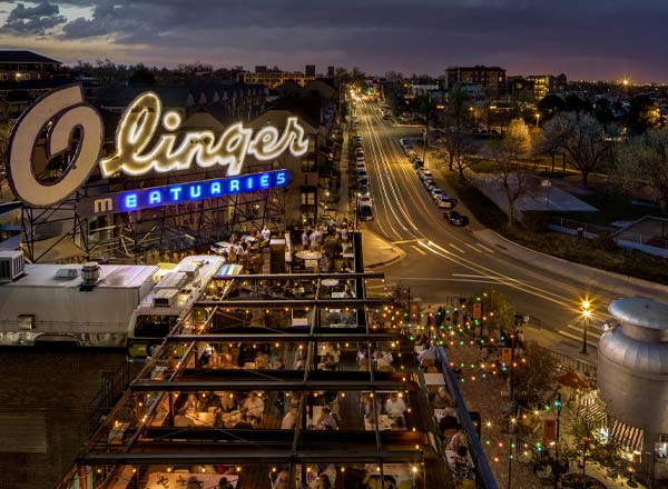 Rooftop bar Linger in Denver