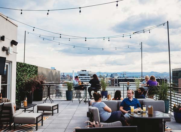 Rooftop bar McDevitt Taco Supply in Denver