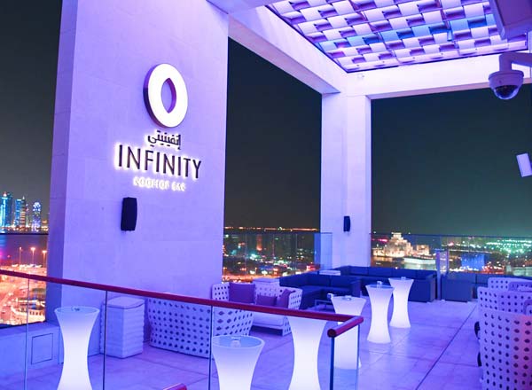 Rooftop bar Infinity Rooftop Lounge in Doha