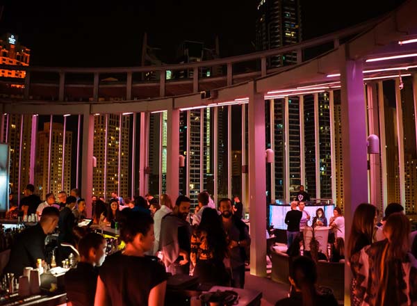 Rooftop bar Atelier M in Dubai