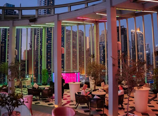 Rooftop bar Atelier M in Dubai