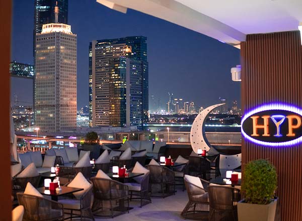 Rooftop bar HYP Rooftop Lounge in Dubai