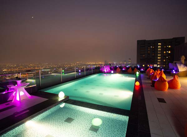Rooftop bar K2-ZerO at Park Regis Kris Kin in Dubai