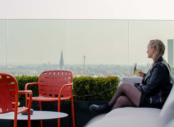 Rooftop bar WXYZ Bar at Aloft in Dublin