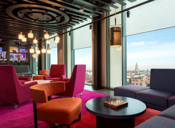 Rooftop bar WXYZ Bar at Aloft in Dublin