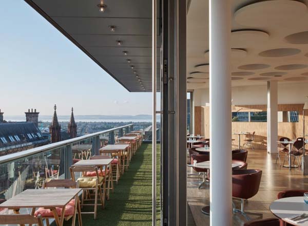 Rooftop bar Harvey Nichols Forth Floor in Edinburgh