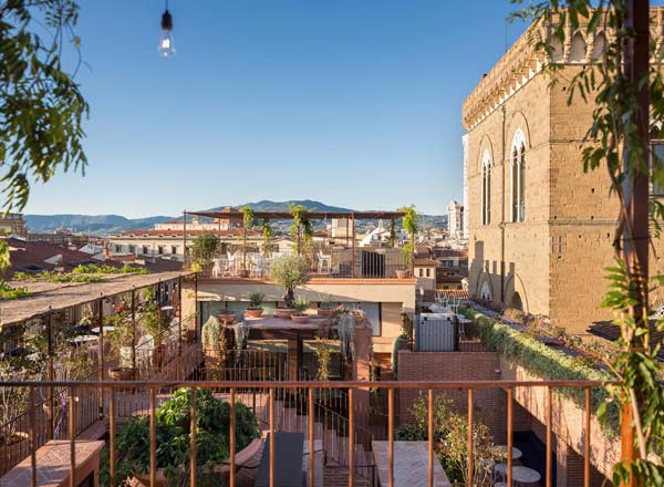 Rooftop bar Angel Rooftop at Hotel Calimala in Florence