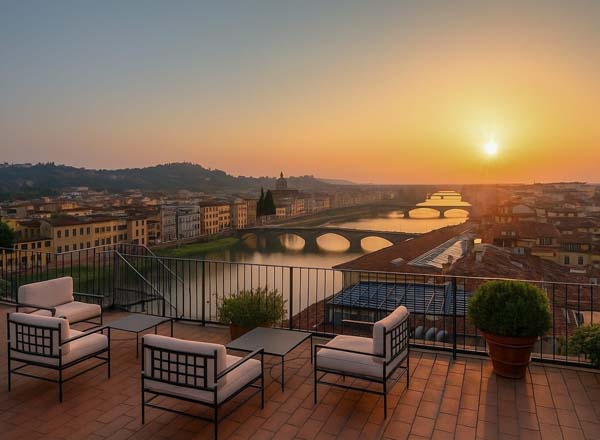 Rooftop bar Antica Torre Tornabuoni in Florence