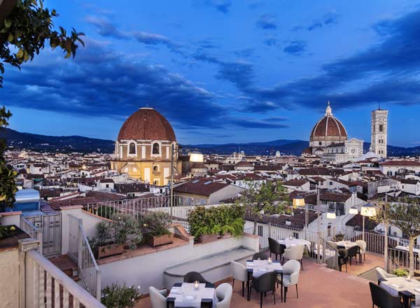 Rooftop bar B-Roof at Hotel Baglioni in Florence