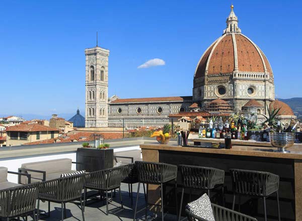Rooftop bar Divina Terrazza at Grand Hotel Cavour in Florence